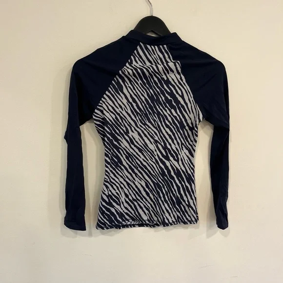 Boden Blue and White Long Sleeve Swim One Piece - Picture 6 of 6